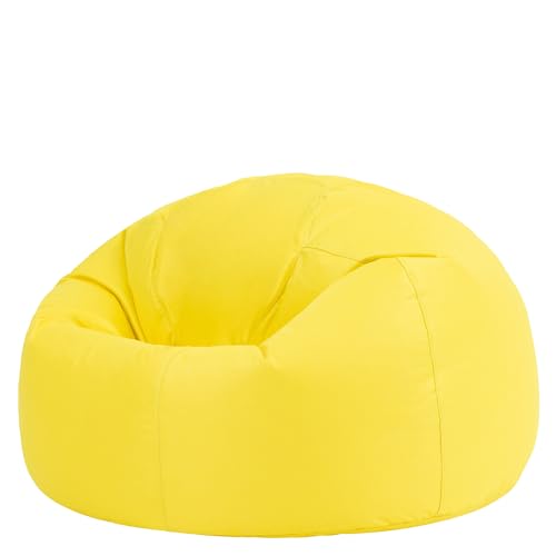 Bean Bag Bazaar Kingston Gaming Beanbag, Yellow, Garden Chair with Water Resistant Fabric, Large Bean Bag for Indoor Outdoor Use with Filling Included, Floor Chair, Garden Furniture, Outdoor Seating