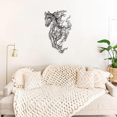 Stylish Black Decorative Metal Wall Accessory, 62 x 99 cm, 100% Steel, 1.2 mm Thickness, Lightweight 1.6 kg, Perfect for Modern Home Decor