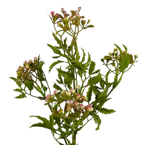 Leaf Design Artificial Flowers, 55cm Berry Pink Foliage