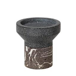 broste Copenhagen Idun Candle Holder, Stone, Brown, 10 x 10 cm