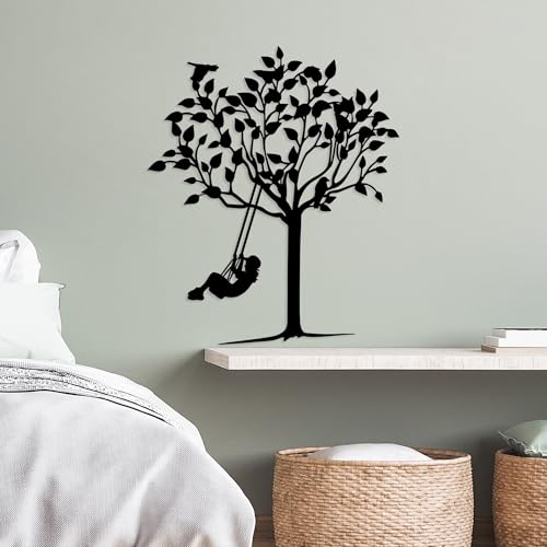 Stylish Black Decorative Metal Wall Accessory, 56 x 70 cm, 100% Metal, 1.5 mm Thick, Lightweight (0.657 kg), Perfect for Modern Home Decor