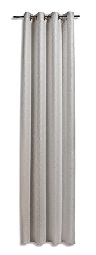 Heco OES Gala 11 Fabric Beige Eyelet Curtain 245 x 140 cm