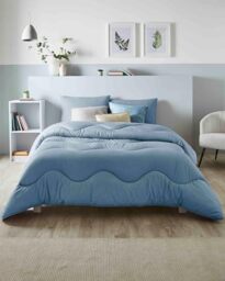 Night Lark Coverless Duvet 4.5 Tog Linen - Twilight Blue, King Size