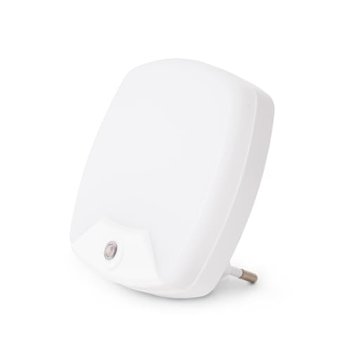 Entac Night Light, 0.5W, Square, Cool White, with Twilight Sensor