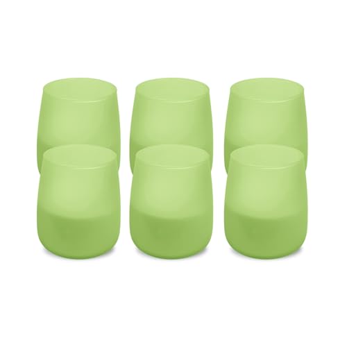 Spaas 6X Citronella Soft Glow Scented Candle, ± 38 Hours, Pistachio Green, Asian Garden