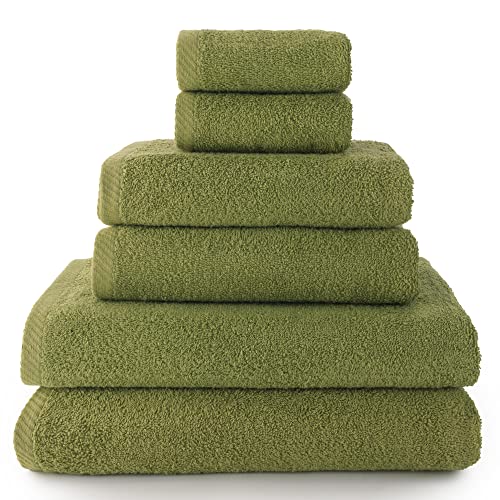 Top Towel - Plus - Large Bath Towels - Bathroom Towels - 2 Face or Bidet Towels + 2 Hand or Sink Towels + 2 Bath Towels - 100% Cotton - Sheet