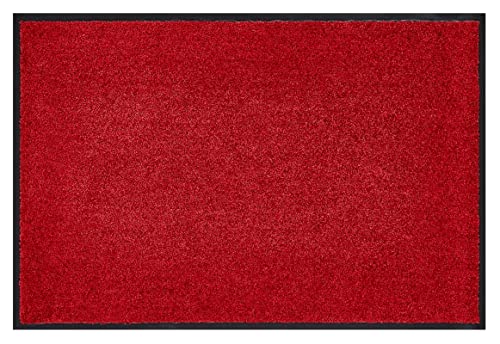 andiamo Premium Wash & Clean Doormat Durable Dirt Trapper Mat for House Entrance Indoor or as a Doormat in Covered Outdoor Area 90 x 120 cm Red