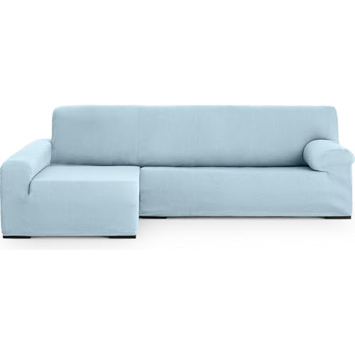 ECOMMERC3 Chaiselong Universal and Versatile Long Left Arm Sofa Cover ??? Light Blue Sofa Cover Protector Easy to Install for Back, Seat and Arms