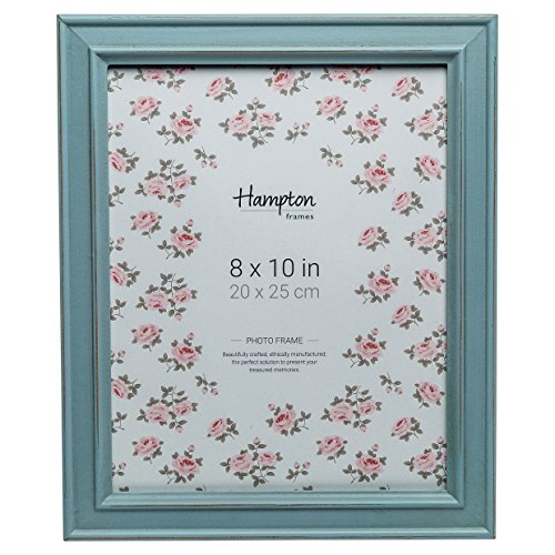 Hampton Frames PALOMA Blue Shabby Chic 8x10 20x25cm Distressed Wood Photo Frame PAL301980B
