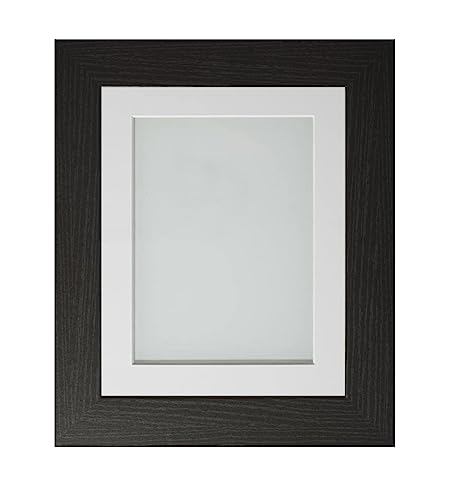Frame Company Watson Black Picture Photo Frame fitted with Perspex, 24x20 inch with Off-White Mount for image size 20x16 inch