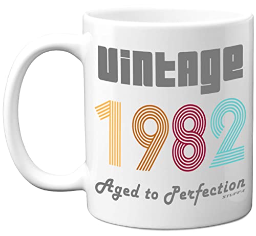 1982 Vintage Coffee Mug, 11oz Ceramic Dishwasher Safe Mugs, Best Friend - 1982 Vintage Coffee Mug, 11oz Ceramic Dishwasher Safe Mugs, Best Friend for Birthday or Christmas