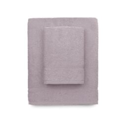zer0bed, Lilac Bath Towels, Set of 2 Bath Towels, Face Towel, Bidet Towel, Plain Colour, Lilac, 100% Cotton, Set of 2