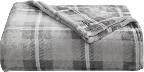 Nautica - Twin Blanket, Ultra Soft Plush Fleece Bedding, Cozy Home Decor for Bed or Couch (Lewes Grey, Twin)