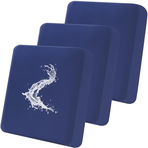 smiry Waterproof Couch Cushion Covers, Stretch Replacement Sofa Cushion Covers, Soft Seat Cover Elastic Furniture Protector for Pets, Kid (3PC, Navy)