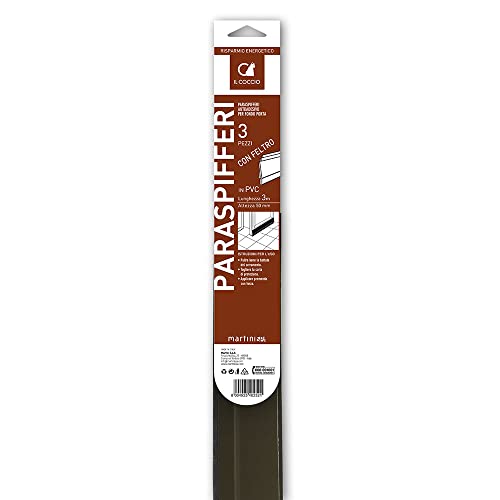 Martini SPA Il Coccio Draught Excluder 3 Felt for Doors, Colour-Brown, One