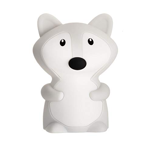 Pauleen 48041 Night Fox Night Light for Children with Battery LED Childrens Bedroom lamp with Colour Change Made of BPA- Silicone