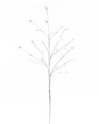 Silver Crystal Teardrop Christmas Spray – 66 cm Decorative Stem for Christmas Tree & Wreath
