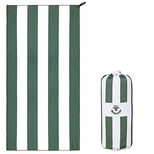 4Monster Quick Dry Beach Towel, Ultra Absorbent Microfiber Travel Towel, Lightweight & Compact for Beach, Swimming, Camping, Pool, Water Sports & Yoga