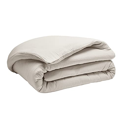 Plain Washed Cotton Gauze Duvet Cover Set, Tendresse