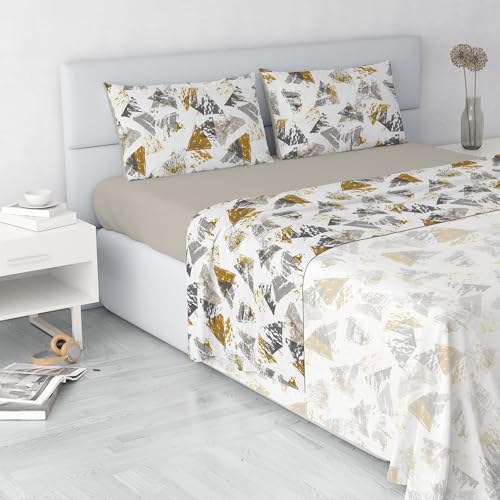 Fashion Duvet Cover Set Microfibre Made in Italy Urban Giallo Double