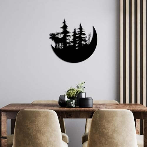Stylish Black Decorative Metal Wall Accessory, 70 x 65 cm, 100% Metal (1.5 mm), Easy Wall Mounting, Perfect for Modern Home Decor