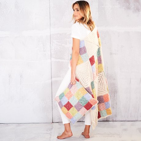Double Knitting Pattern Stylecraft 9558-2 Crochet Designs for Blanket & Cushion Cardigans one Size