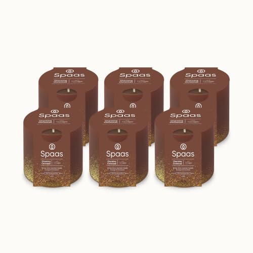 Spaas 6 WinterGlow Scented Candles, ± 35 Hours, Charming Christmas, Orange and Cinnamon