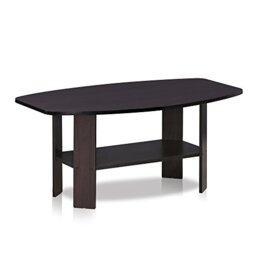 Furinno SIMPLE DESIGN 2-Tier Coffee Table, Dark Walnut