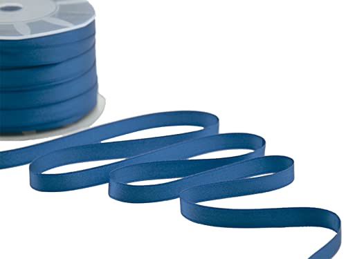 Furlanis - Double Satin Ribbon, Decoration, Gift, Christmas Packing, Wedding, Party, Made in Italy - Slate Blue, 10 mm x 100 m