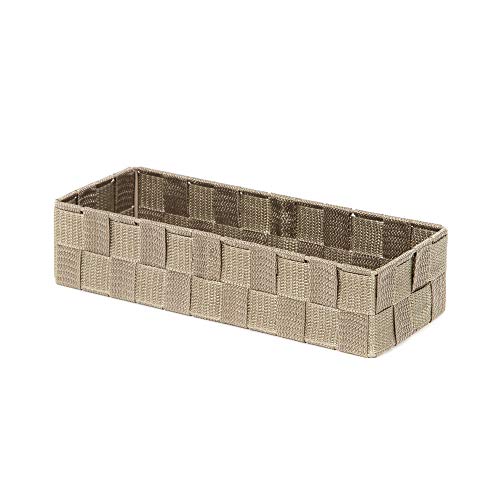 Compactor Stan Organizer Basket Large 12 x 30 x 7 cm, Beige
