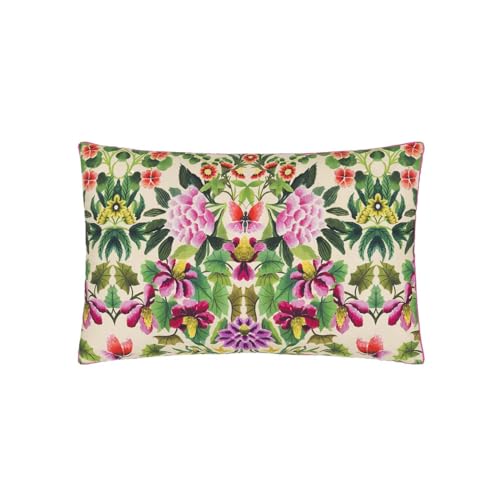 Designers Guild Ikebana Damask Printed Cotton Percale Pillowcase 50x75cm Light Green