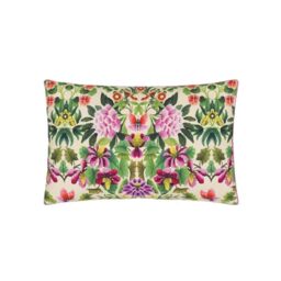 Designers Guild Ikebana Damask Printed Cotton Percale Pillowcase 50x75cm Light Green