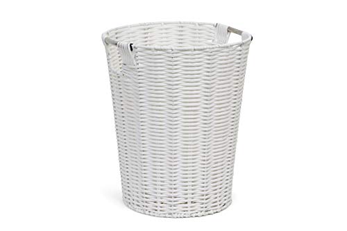 ARPAN White Resin Plastic Strong Round Waste Paper Bin/Basket/Storage -Ideal For Home, Office, Hotels