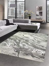 CARPETIA Living Room Rug, Marble Grey, Size 80 x 150 cm