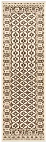 NORTHRUGS Nouristan Oriental Short Pile Rug Sao Buchara Ivory Beige 80 x 250 cm