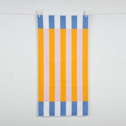 GC GAVENO CAVAILIA Beach Towel for Adults - Premium Microfibre Stripe Towel, Lightweight & Quick Dry - Soft Sand Free Beach Towls, Ideal for Travel & Swimming Towel - (70 x 152 cm) - Orange