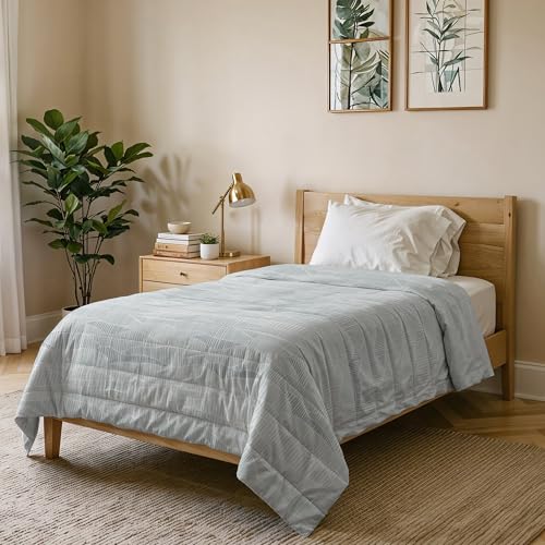 Karma Line Summer Quilt Made in Italy Printed Soft Microfibre Bedspread - Spring Summer Mid-Season Quilt - Breeze, Queen Size 200 x 240 cm