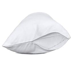 Precoco Queen Pillow Cases Set of 2 - 100% Cotton White Pillowcases Queen Size with 600 Threads - Stable Pillow Covers with Zipper Hidden for Hotel Quality, 20x30