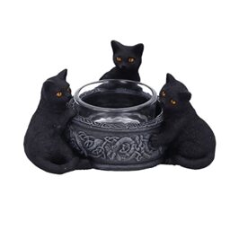 Nemesis Now Familiar Trio Tea Light Holder, Black, 10cm (D5928V2)