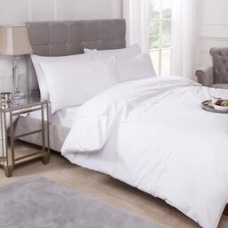 Emma Barclay 180 Thread Count Percale Duvet Set in White - Double Bed