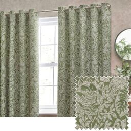 furn. Wylder Nature Bali Botanical Jacquard Eyelet Curtains