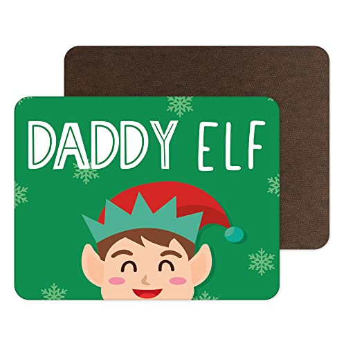 Funny Novelty Christmas Placemats - Place Mat Food Table Mat Dinnerware - Daddy Elf - Funny Joke Table Accessory - PM12