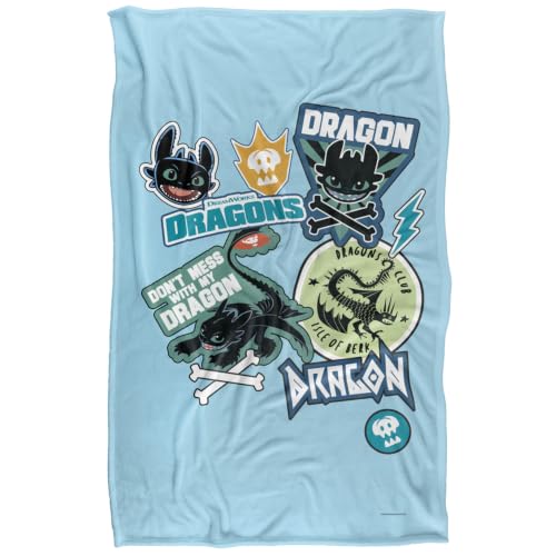 Don'T Mess With My Dragon Badges Silky Touch Super Soft Throw Blanket 91 x 147 Cm