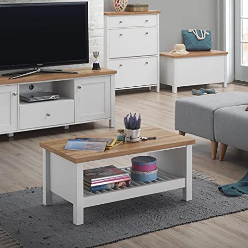 Timber Art Design UK Astbury Coffee Table Living Room Open Storage Furniture