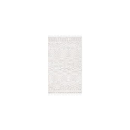 Safavieh Boho Rug for Living Room, Dining Room, Bedroom - Casablanca Collection, Short Pile, in Ivory, 90 x 150 cm