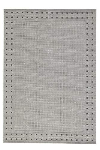 BODENMEISTER BM7911DS Indoor and Outdoor Rug Natural Fibre Look Light Grey Silver 80 x 150 cm