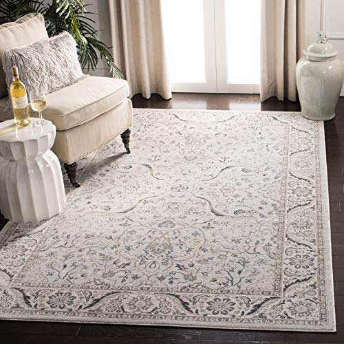 SAFAVIEH Traditional Rug for Living Room, Dining Room, Bedroom - Isabella Collection, Short Pile, in Light Grey and Cream, 160 X 229 cm