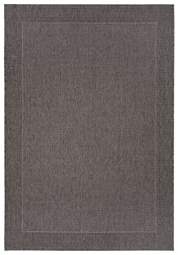 Freundin Home Collection Vena Outdoor Rug (80 x 150 cm, 100% Polypropylene, Moisture and UV Radiation, Protected for Balcony, Patios, Garden and Living Room) Brown, Grey