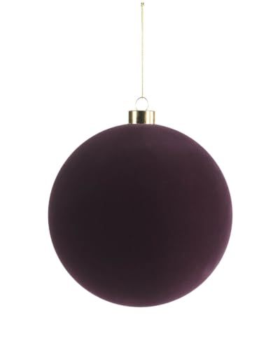 Purple Velvet Christmas Bauble 15 cm, Extra Large Tree Ornament
