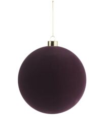 Purple Velvet Christmas Bauble 15 cm, Extra Large Tree Ornament